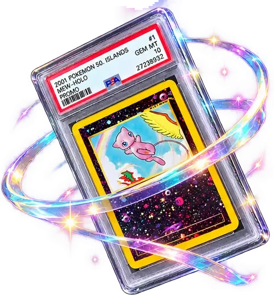 The slab tilted inside two glowing rainbow rings