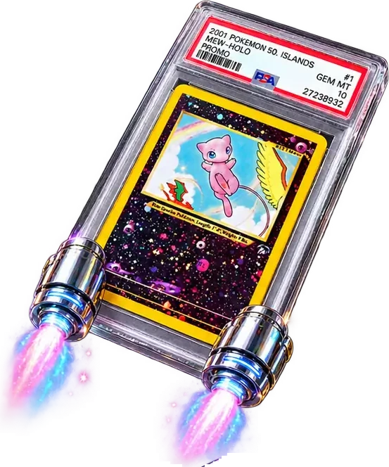The slab with two chrome rocket boosters firing pastel flames